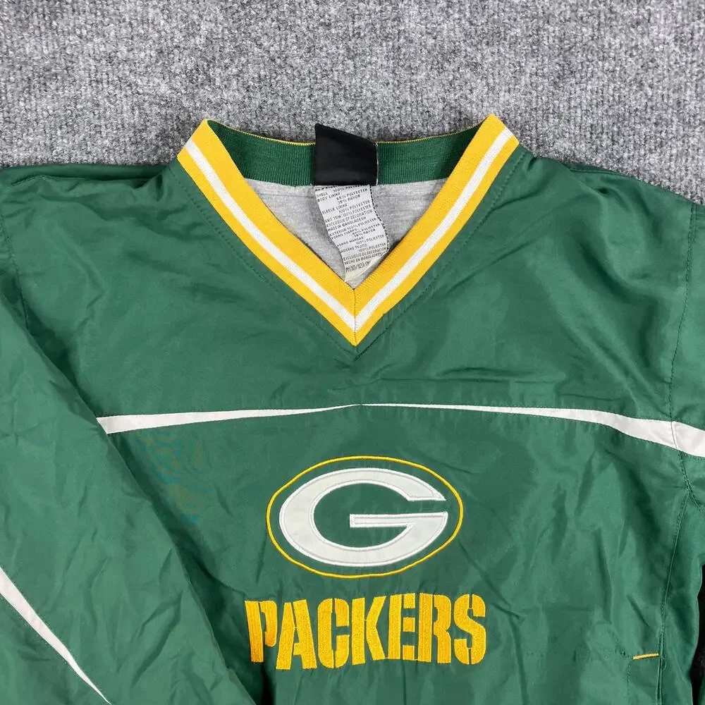 Reebok Pullover Boys‎ Size M Green Packers NFL Sweatshirt Long Sleeve Team Logo